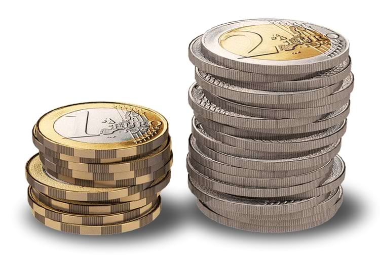 Otkup kovanica evra u apoenima od 1 i 2 evra u VIP menjačnicama